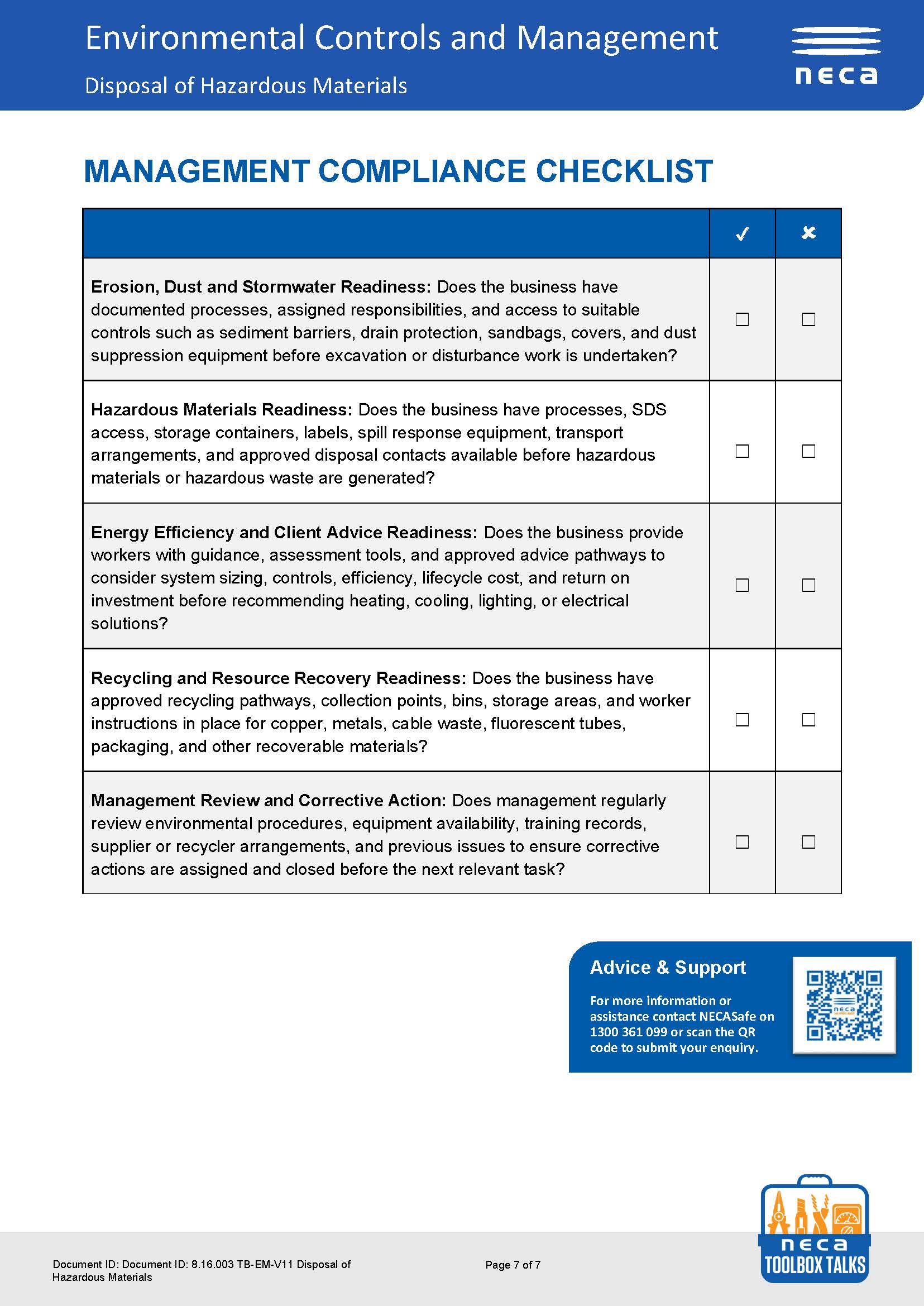 Environmental Controls and Management Toolbox Talks Pack | Electrical Industry Compliance Training (NECA Risk Focus) - Image 5